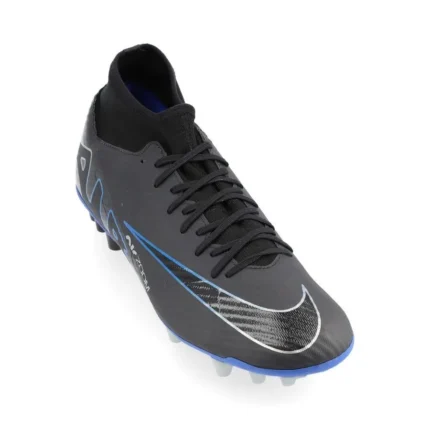 Nike Air Zoom Mercurial Superfly 9 Academy AG Shadow - Black/Chrome/Hyper Royal - Image 5