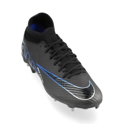 Nike Air Zoom Mercurial Superfly 9 Academy SG-PRO Anti-Clog Shadow - Black/Chrome/Hyper Royal - Image 5