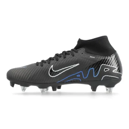 Nike Air Zoom Mercurial Superfly 9 Academy SG-PRO Anti-Clog Shadow - Black/Chrome/Hyper Royal - Image 3