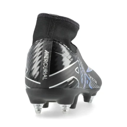 Nike Air Zoom Mercurial Superfly 9 Academy SG-PRO Anti-Clog Shadow - Black/Chrome/Hyper Royal - Image 6
