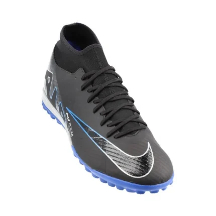 Nike Air Zoom Mercurial Superfly 9 Academy TF Shadow - Black/Chrome/Hyper Royal - Image 7