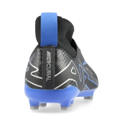 Nike Air Zoom Mercurial Superfly 9 Pro FG Shadow - Black/Chrome/Hyper Royal Kids - Image 6