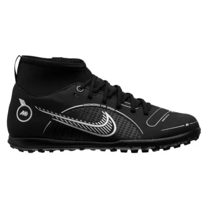 Nike Mercurial Superfly 8 Club TF Shadow - Black/MetallIC Silver/Medium Ash Kids - Image 1