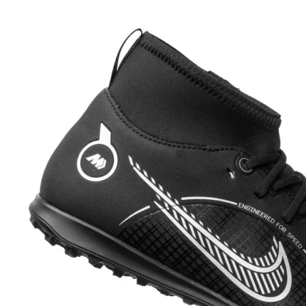 Nike Mercurial Superfly 8 Club TF Shadow - Black/MetallIC Silver/Medium Ash Kids - Image 5