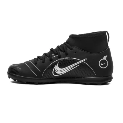 Nike Mercurial Superfly 8 Club TF Shadow - Black/MetallIC Silver/Medium Ash Kids - Image 3