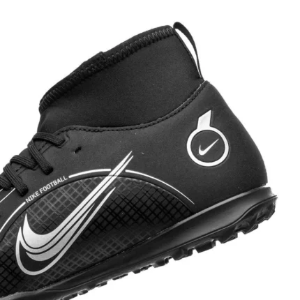 Nike Mercurial Superfly 8 Club TF Shadow - Black/MetallIC Silver/Medium Ash Kids - Image 8