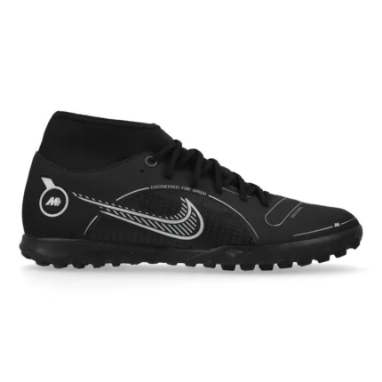 Nike Mercurial Superfly 8 Club TF Shadow - Black/Silver/Grey - Image 1