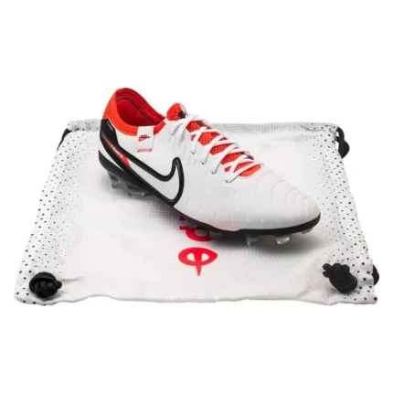 Nike Tiempo Legend 10 Elite FG Ready - White/Black/Bright Crimson - Image 10