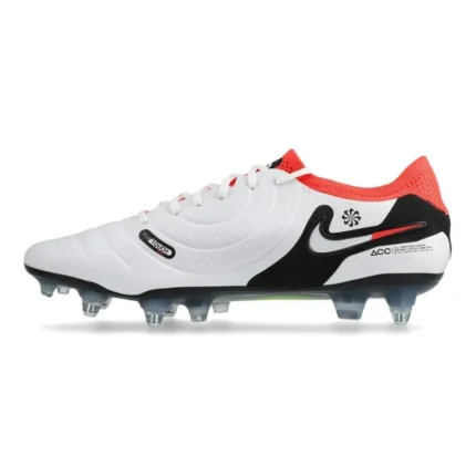 Nike Tiempo Legend 10 Elite SG-PRO Anti-Clog Ready - White/Black/Bright Crimson - Image 3