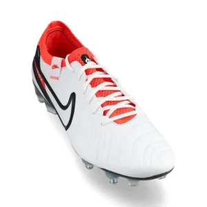 Nike Tiempo Legend 10 Elite SG-PRO Anti-Clog Ready - White/Black/Bright Crimson - Image 5