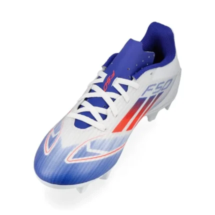 Adidas F50 Club FxG Advancement - Footwear White/Solar Red/Lucid Blue - Image 7