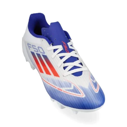 Adidas F50 Club FxG Advancement - Footwear White/Solar Red/Lucid Blue - Image 5