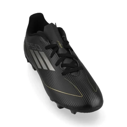 Adidas F50 Club FxG Dark Spark - Core Black/Iron Metal/Gold Metallic Kids - Image 5