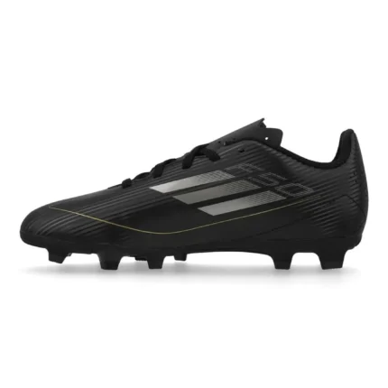 Adidas F50 Club FxG Dark Spark - Core Black/Iron Metal/Gold Metallic Kids - Image 3