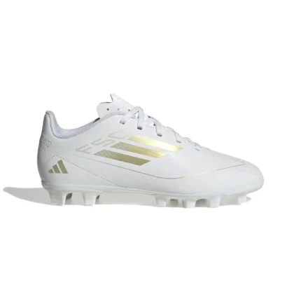 Adidas F50 Club FxG Day Spark - Footwear White/Gold Metallic/Footwear White Kids - Image 1