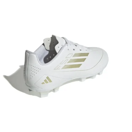 Adidas F50 Club FxG Day Spark - Footwear White/Gold Metallic/Footwear White Kids - Image 4