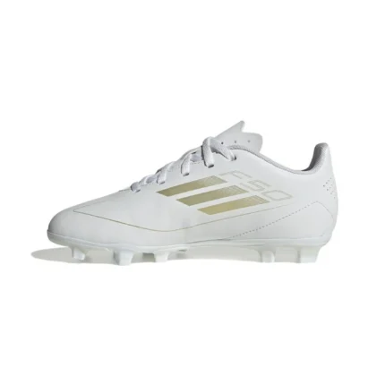 Adidas F50 Club FxG Day Spark - Footwear White/Gold Metallic/Footwear White Kids - Image 2