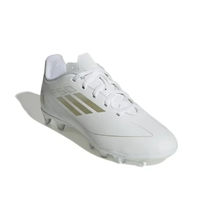 Adidas F50 Club FxG Day Spark - Footwear White/Gold Metallic/Footwear White Kids - Image 3