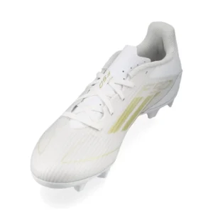 Adidas F50 Club FxG Day Spark - Footwear White/Gold Metallic/Footwear White - Image 7