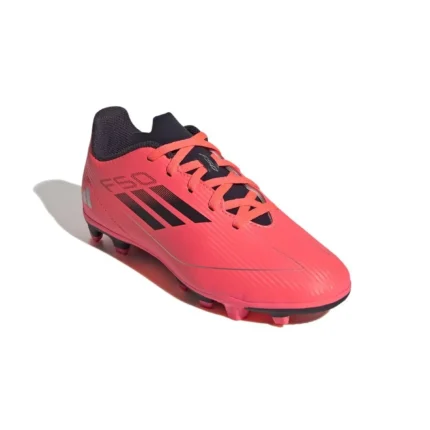 Adidas F50 Club FxG Vivid Horizon - Turbo/Aurora Black/Platin Metallic Kids - Image 4