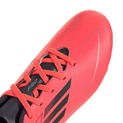 Adidas F50 Club FxG Vivid Horizon - Turbo/Aurora Black/Platin Metallic Kids - Image 5