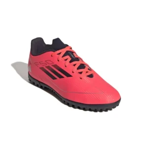 Adidas F50 Club TF Vivid Horizon - Turbo/Aurora Black/Platin Metallic Kids - Image 4