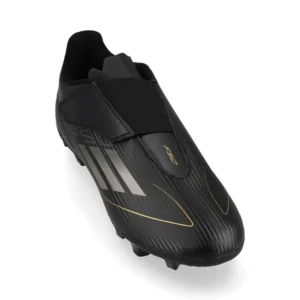 Adidas F50 Club Velcro FxG Dark Spark - Core Black/Iron Metal/Gold Metallic Kids - Image 5