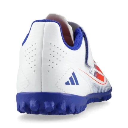 Adidas F50 Club Velcro TF Advancement - Footwear White/Solar Red/Lucid Blue Kids - Image 6