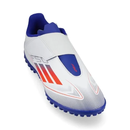 Adidas F50 Club Velcro TF Advancement - Footwear White/Solar Red/Lucid Blue Kids - Image 5