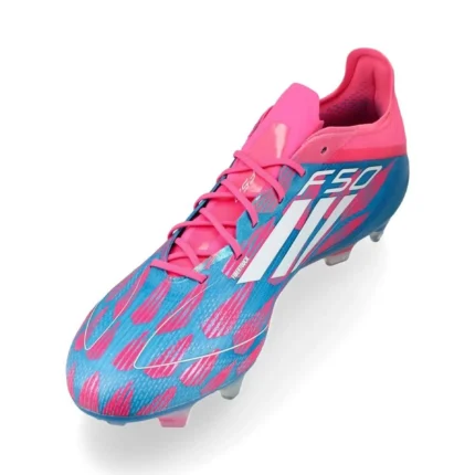 Adidas F50 Elite FG Reemergence - Solar Blue/Footwear White/Solar Pink - Image 7