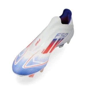 Adidas F50 Elite Laceless FG Advancement - Footwear White/Solar Red/Lucid Blue - Image 7