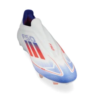 Adidas F50 Elite Laceless FG Advancement - Footwear White/Solar Red/Lucid Blue - Image 5