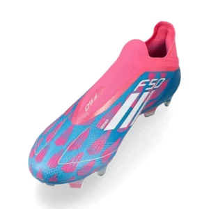 Adidas F50 Elite Laceless FG Reemergence - Solar Blue/Footwear White/Solar Pink - Image 7