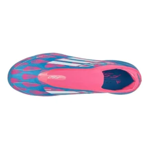 Adidas F50 Elite Laceless FG Reemergence - Solar Blue/Footwear White/Solar Pink - Image 4
