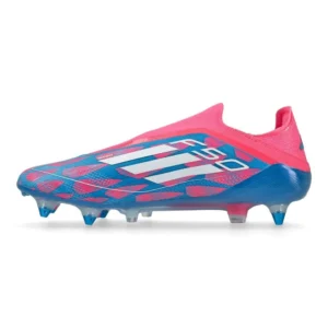 Adidas F50 Elite Laceless SG Reemergence - Solar Blue/Footwear White/Solar Pink - Image 3