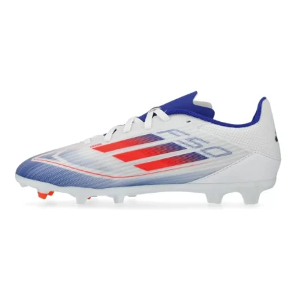 Adidas F50 League FG/AG Advancement - Footwear White/Solar Red/Lucid Blue Kids - Image 3