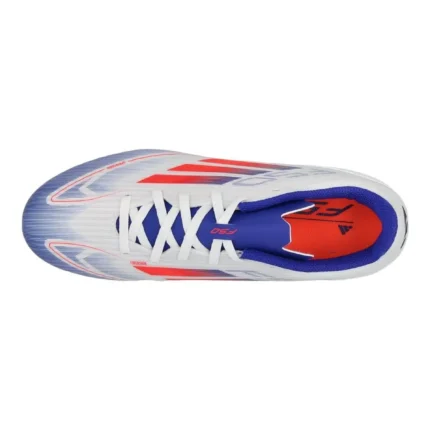 Adidas F50 League FG/AG Advancement - Footwear White/Solar Red/Lucid Blue Kids - Image 4