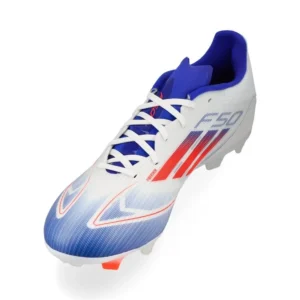 Adidas F50 League FG/AG Advancement - Footwear White/Solar Red/Lucid Blue - Image 7