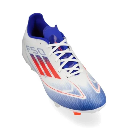 Adidas F50 League FG/AG Advancement - Footwear White/Solar Red/Lucid Blue - Image 5
