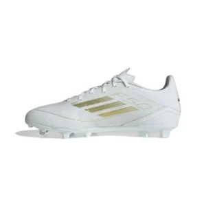 Adidas F50 League FG/AG Day Spark - Footwear White/Gold Metallic/Footwear White - Image 3