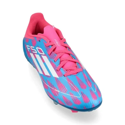 Adidas F50 League FG/AG Reemergence - Solar Blue/Footwear White/Solar Pink Kids - Image 5