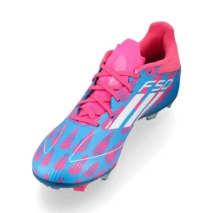 Adidas F50 League FG/AG Reemergence - Solar Blue/Footwear White/Solar Pink - Image 7
