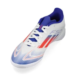 Adidas F50 League IN Advancement - Footwear White/Solar Red/Lucid Blue Kids - Image 7