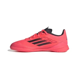 Adidas F50 League IN Vivid Horizon - Turbo/Aurora Black/Platin Metallic Kids - Image 3