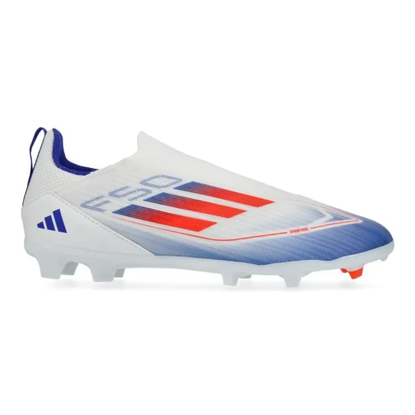 Adidas-F50-League-Laceless-FgAg-Advancement---Footwear-WhiteSolar-RedLucid-Blue-Kids_1