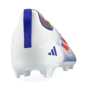 Adidas F50 League Laceless FG/AG Advancement - Footwear White/Solar Red/Lucid Blue Kids - Image 6