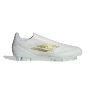Adidas F50 League Laceless FG/AG Day Spark - Footwear White/Gold Metallic/Footwear White - Image 1