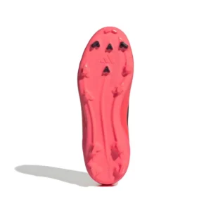 Adidas F50 League Laceless FG/AG Vivid Horizon - Turbo/Aurora Black/Platin Metallic Kids - Image 2