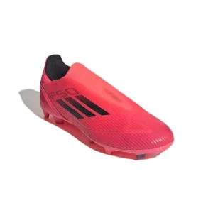 Adidas F50 League Laceless FG/AG Vivid Horizon - Turbo/Aurora Black/Platin Metallic - Image 3