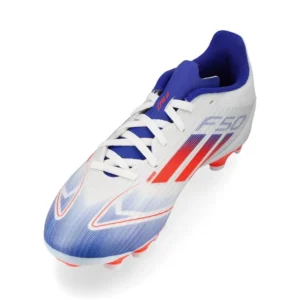 Adidas F50 League MG Advancement - Footwear White/Solar Red/Lucid Blue Kids - Image 7